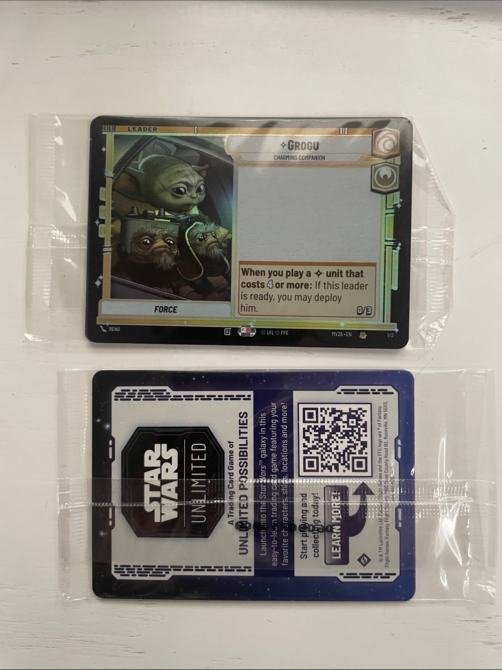 Star Wars Unlimited AMC Exclusive The Mandalorian and Grogu Collectible Cards
